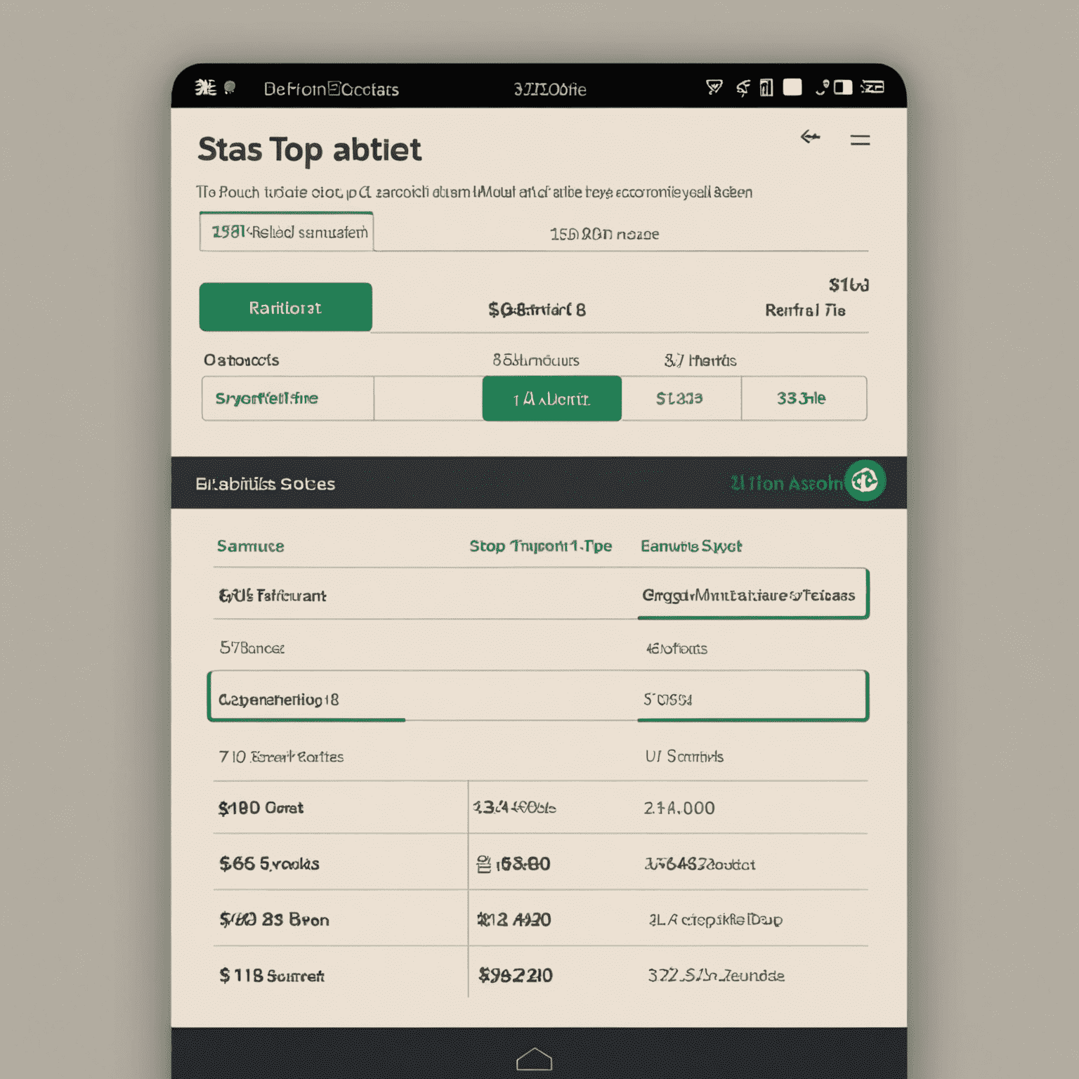 Screenshot of the RTA top-up amount selection screen with various predefined amounts and a custom amount option